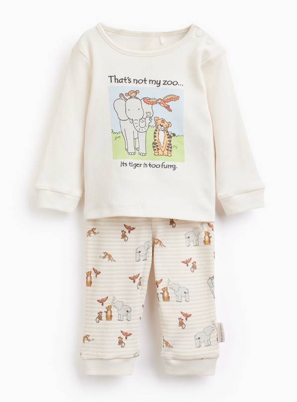 White That's Not My Zoo Pyjamas 9-12 months